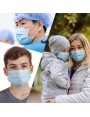 Medical 3-Layer Disposable Face Masks with Elastic Ear Loops for Blocking Dust 