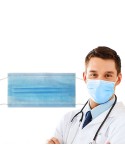Medical 3-Layer Disposable Face Masks with Elastic Ear Loops for Blocking Dust 