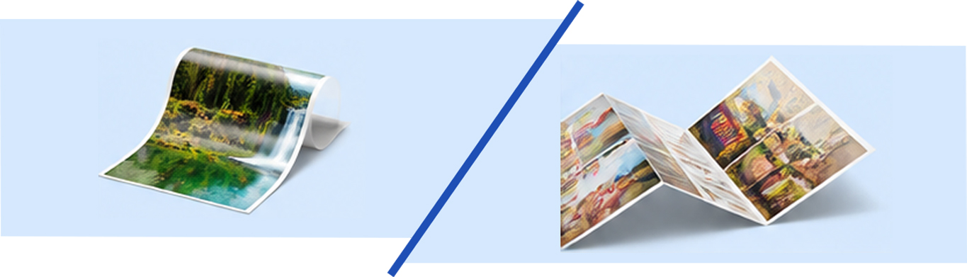 Single-sided and double-sided glossy photo paper comparison