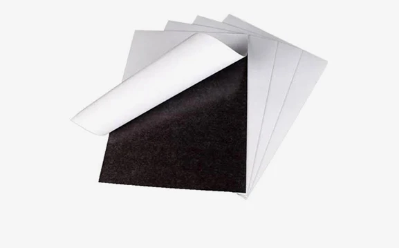 Self adhesive magnetic sheet